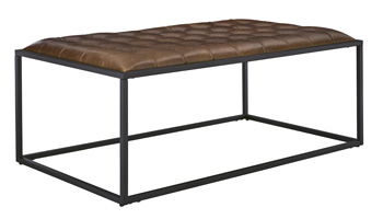 Junsor - Cocktail Ottoman - Brown / Black