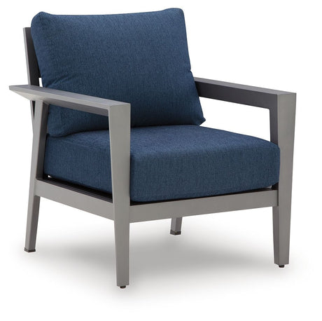Gali - Gray / Blue - Sofa / Chairs / Table Set (Set of 4) by Signature Design by Ashley® | Bel Furniture