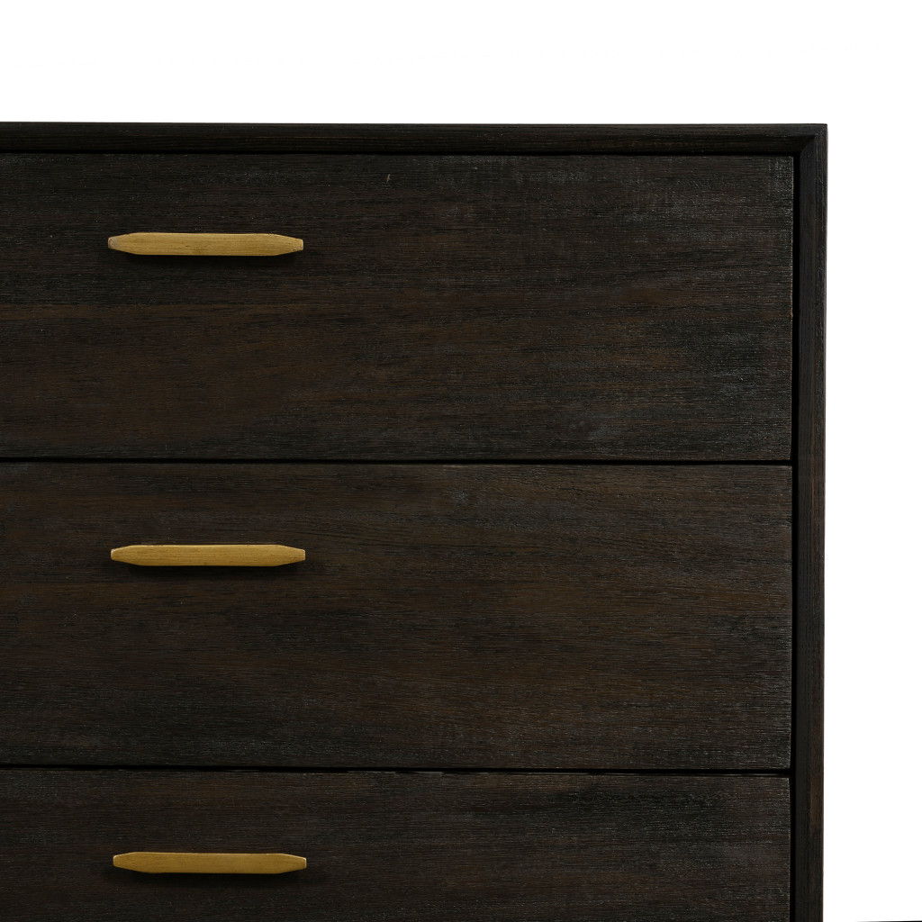 Solid Wood Six Drawer Dresser - Brown