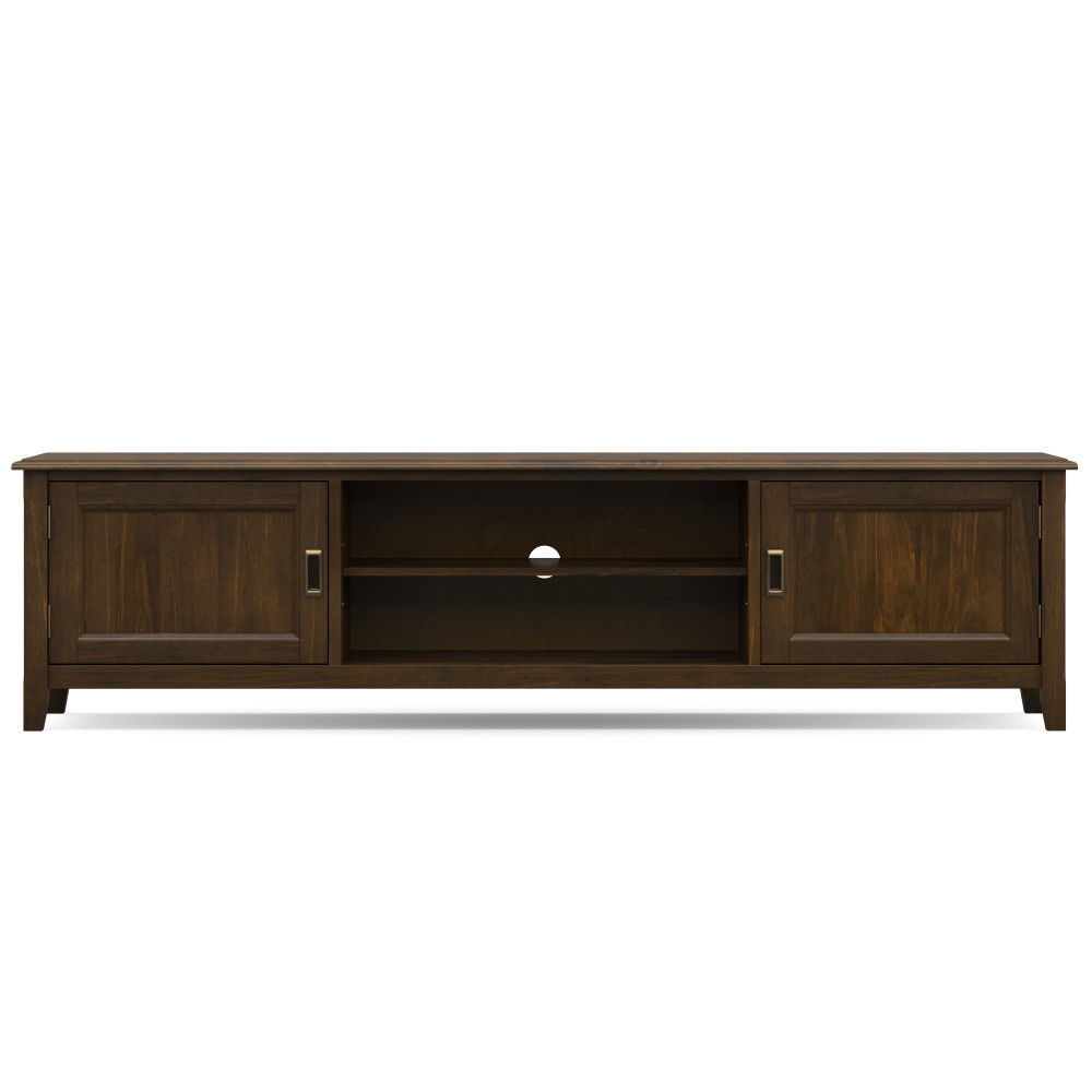 Burlington - Low TV Media Stand - Mahogany by Simpli-Home | Bel Furniture