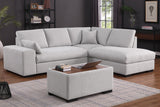 Joshua - 100" Sectional Sofa with Right Facing Chaise and Console Ottoman by Lilola Home | Bel Furniture