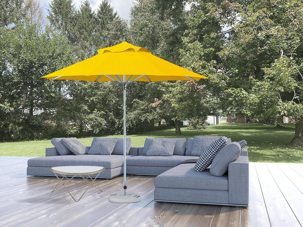 Polyester Round, Market Patio Umbrella - Yellow