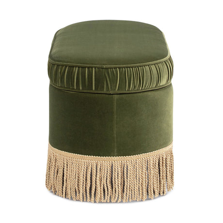 Serena - Contemporary Design Oval Storage Bench Ottoman - view 9