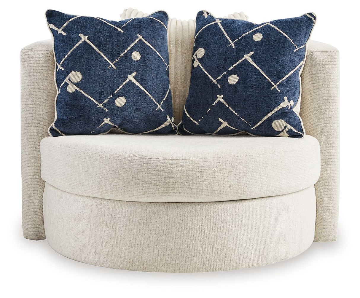 Padova - Ivory - Swivel Accent Chair by Ashley® | Bel Furniture