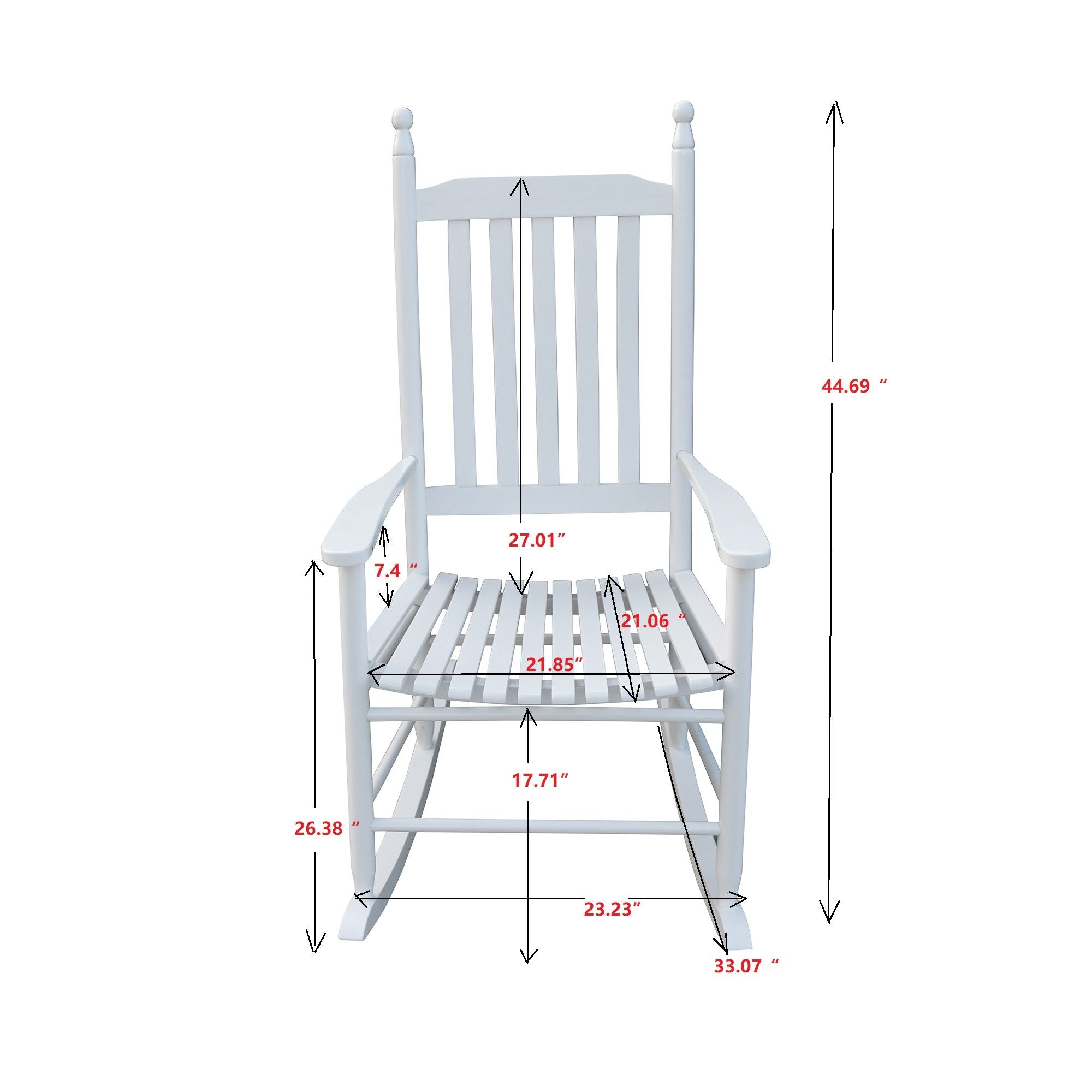 Wooden Porch Rocker Chair, Without Mat