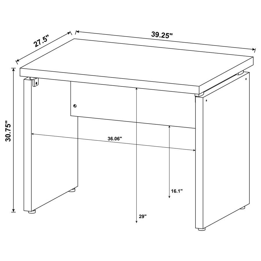 Skylar - L-Shape Desk With Mobile File Cabinet - Cappuccino