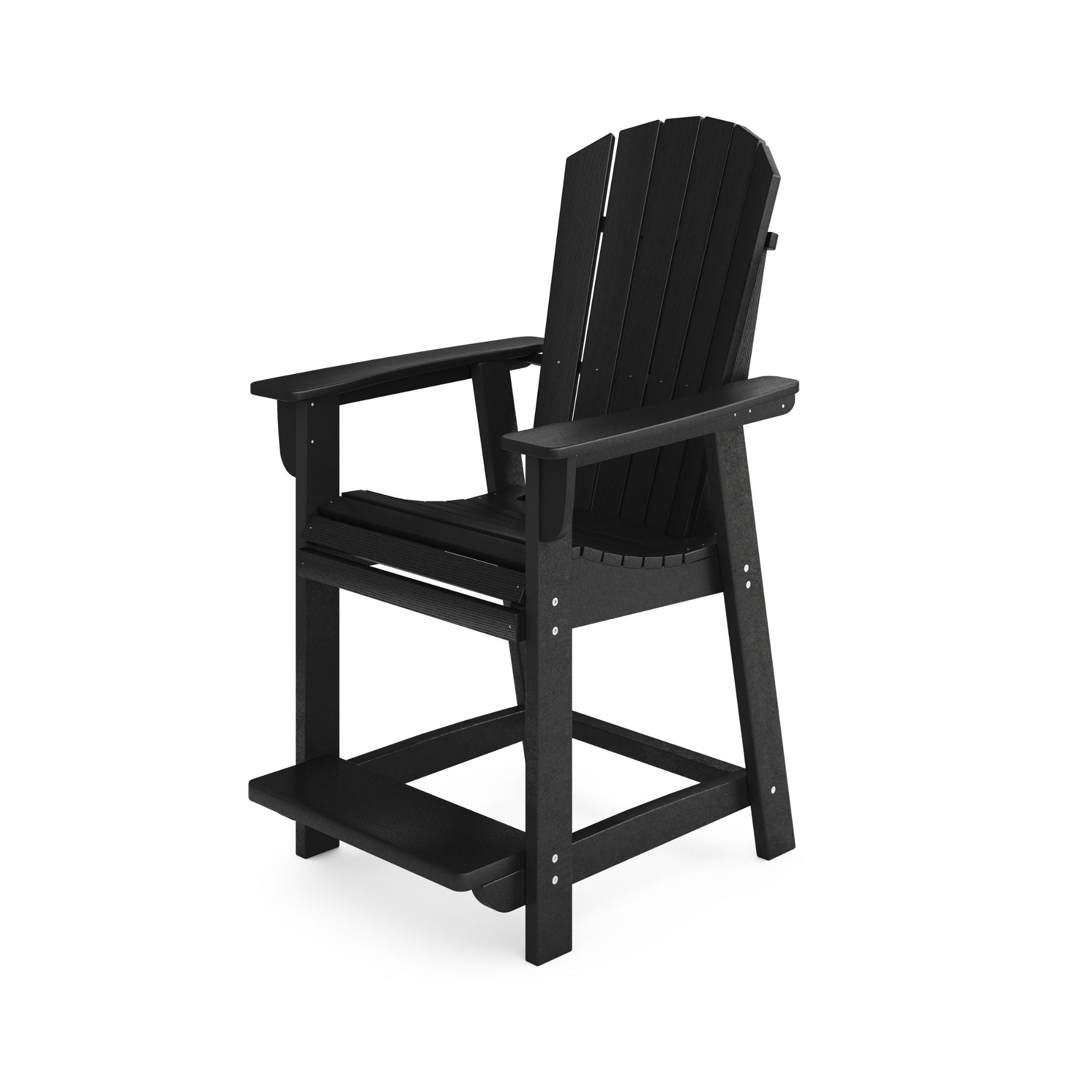 Adirondack Style Counter Chair Stylish HDPE Poly Lumber For Dining, Patio, And Garden Comfort