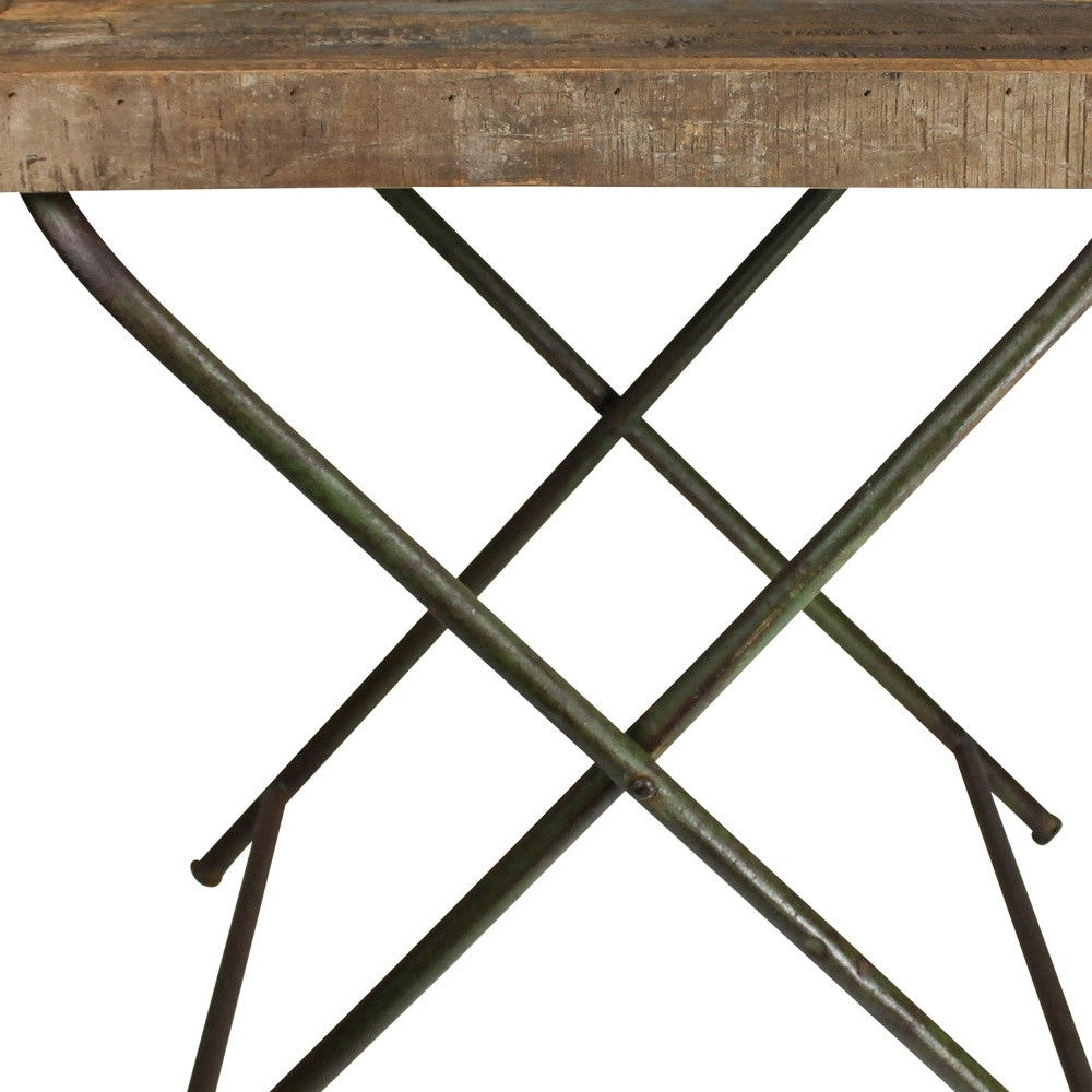 Wood Solid Wood End Table - Charcoal / Brown