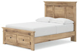 Makidern - Panel Storage Bed With Under Bed Storage Unit And Storage Footboard