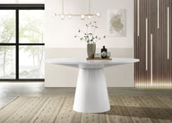 Jasper - Wide Contemporary Round Dining Table by Lilola Home | Bel Furniture