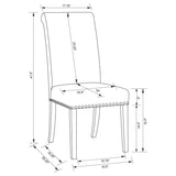 Salem - Fabric Upholstered Dining Side Chair (Set of 2) - Beige by CoasterEssence | Bel Furniture