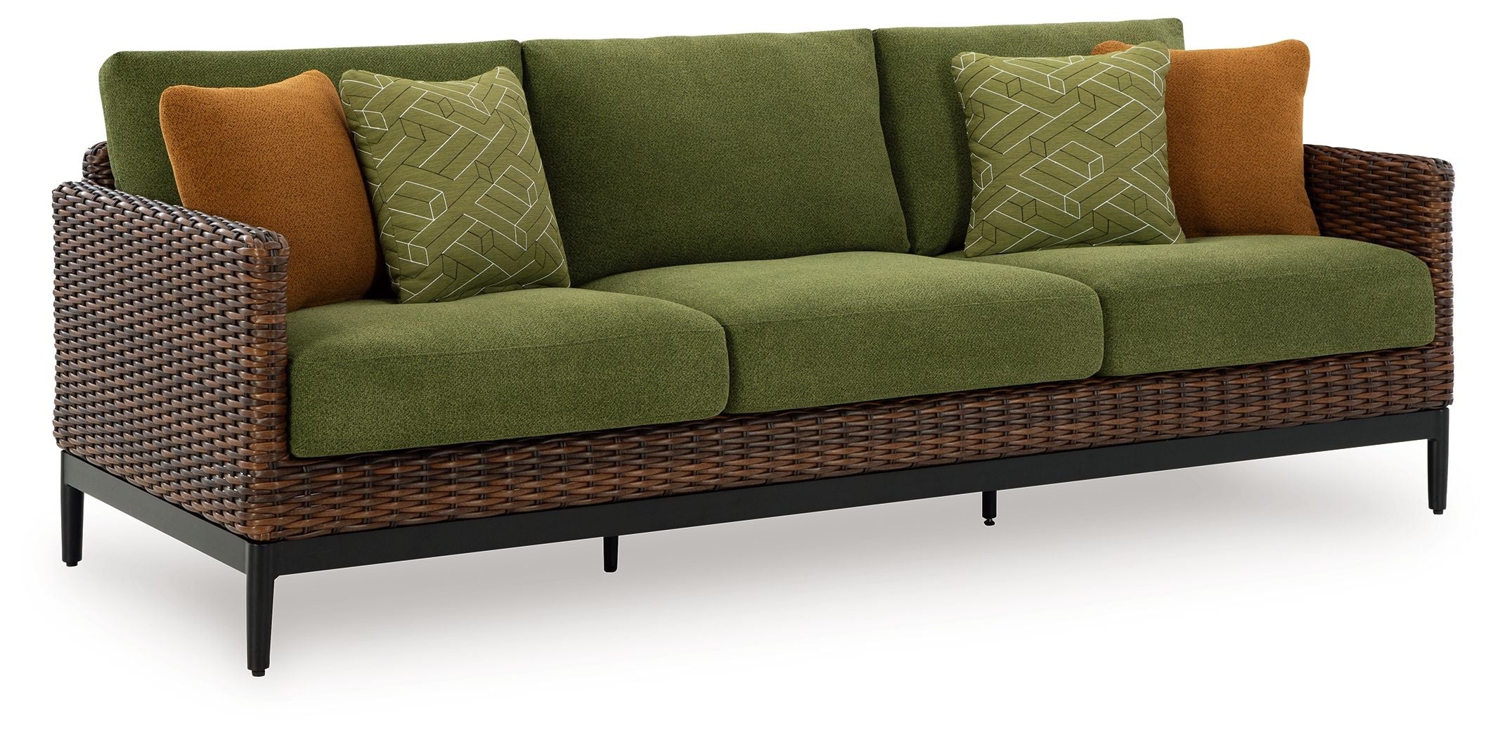 Horizon Hall - Brown / Green - Sofa With Cushion - BEL Furniture