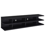 Cartmill - 78" 2-Tier TV Stand Media Console Black by Coaster Fine Furniture | Bel Furniture