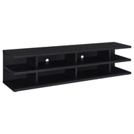 Cartmill - 78" 2-Tier TV Stand Media Console Black by Coaster Fine Furniture | Bel Furniture