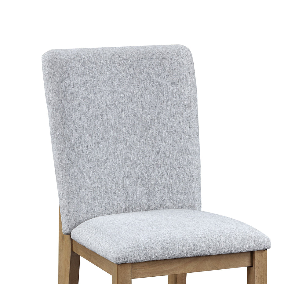 Delphine - Linen Fabric 19" Dining Chair (Set of 2) - Gray