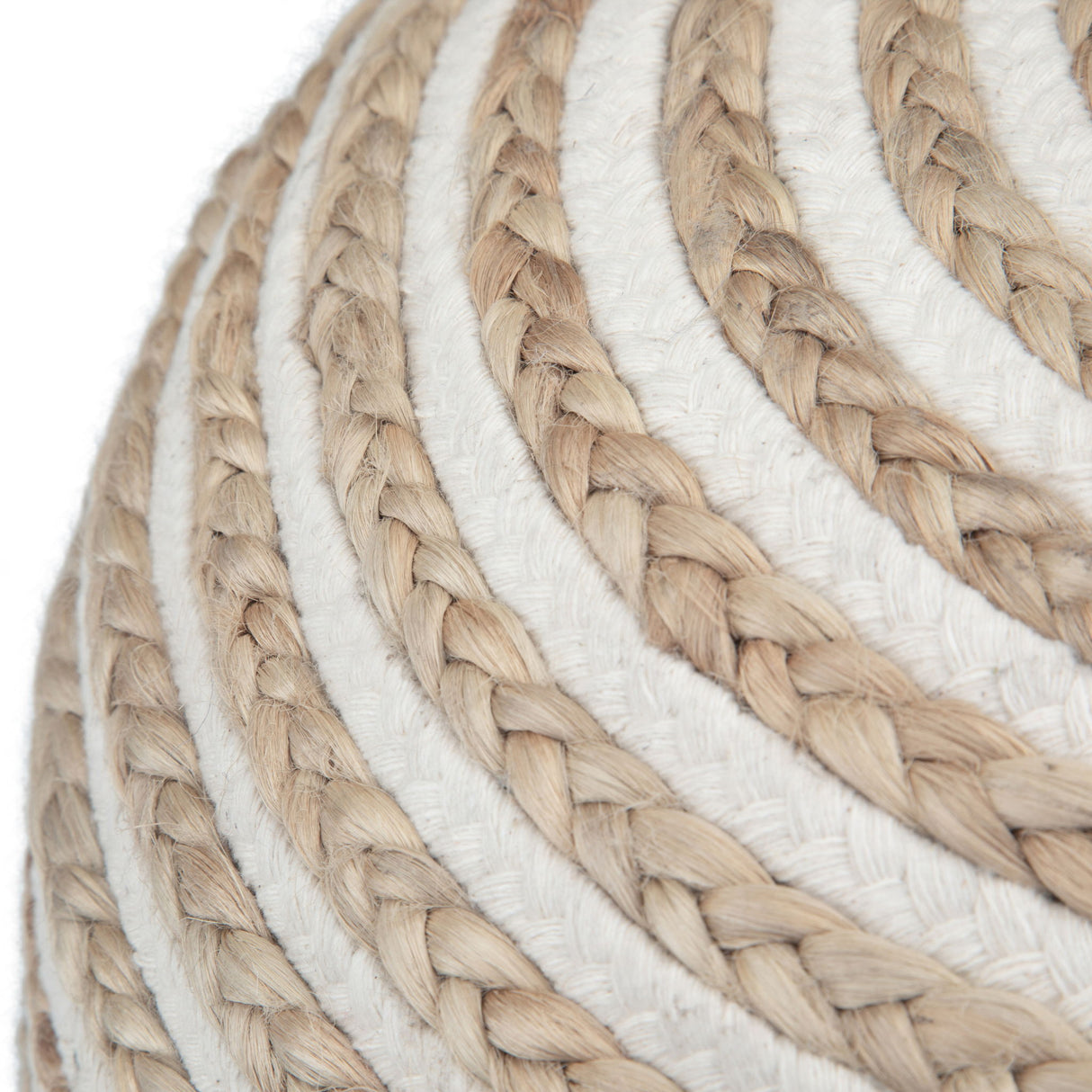 Yolanda - Round Pouf - Natural by Simpli-Home | Bel Furniture