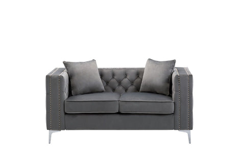 Lorreto - Velvet Loveseat by Lilola Home | Bel Furniture