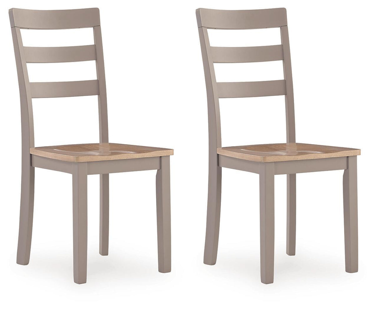 Harperfeld Dining Room Side Chair (Set of 2) Natural and Gray