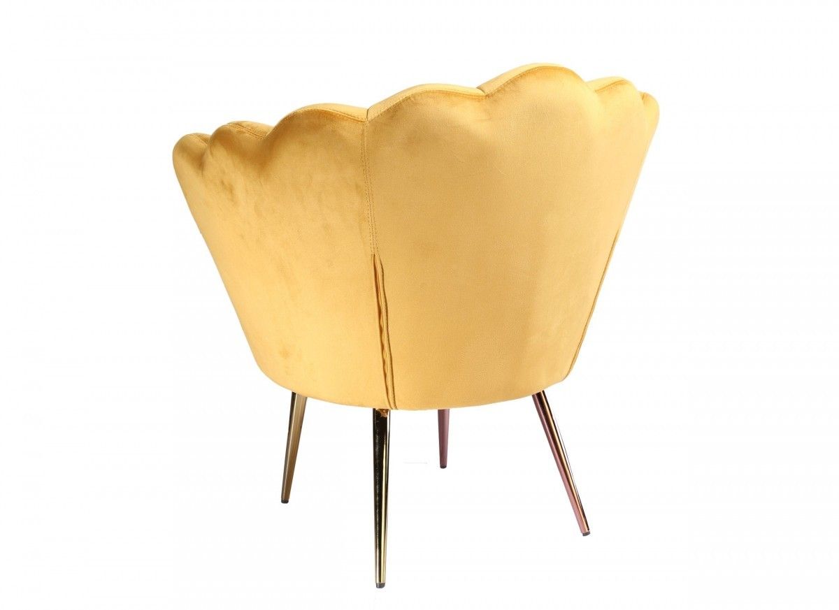 Modern Seashell Accent Chair - Golden