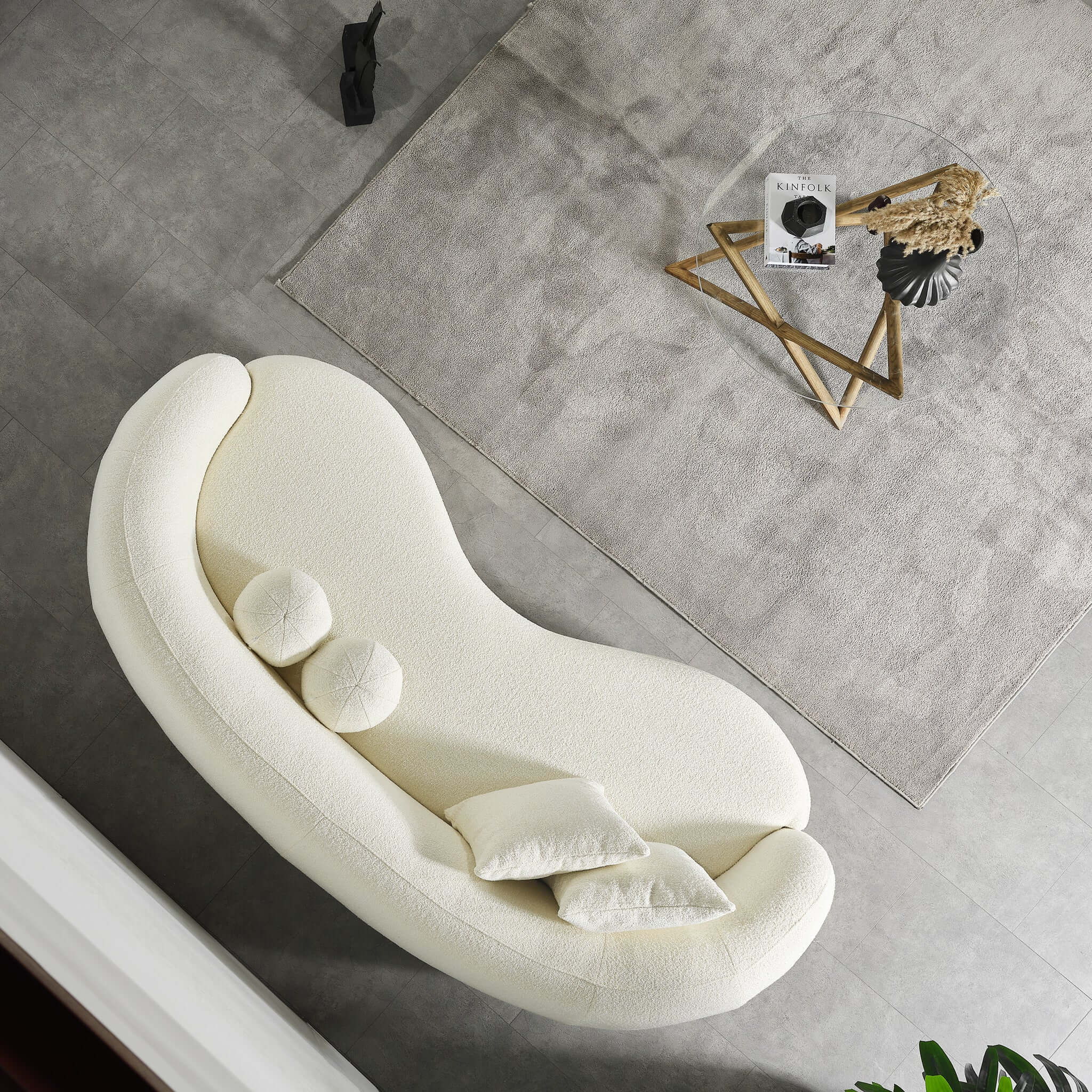 Drake - Japandi Style Curvy Boucle Sofa | BEL Furniture