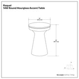 Raquel - Side Table - Antique Brass / White