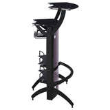 Dallas - 2-Shelf Curved Freestanding Home Bar Cabinet by CoasterEssence | Bel Furniture