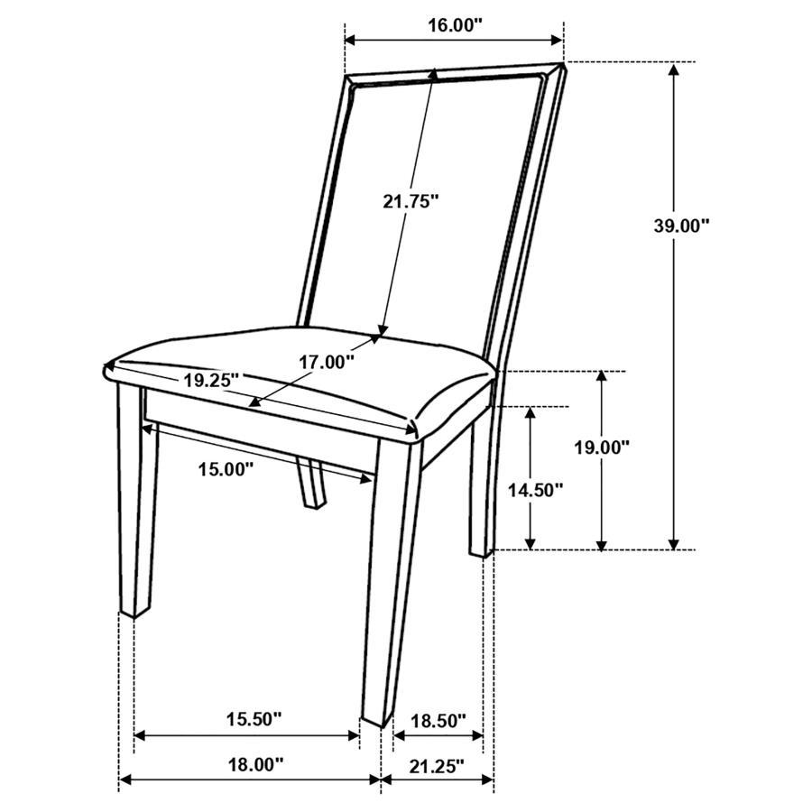 Kelly - Upholstered Dining Side Chair (Set of 2) - Dark Gray