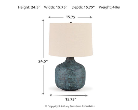 Malthace - Metal Table Lamp - Patina - view 4