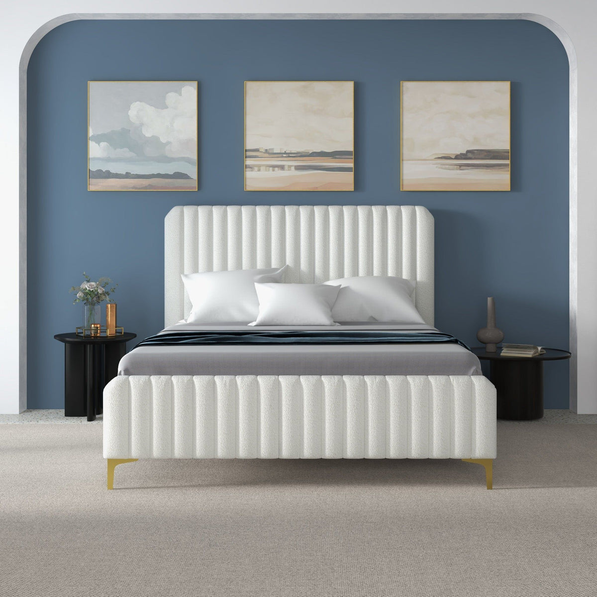 Valery - Upholstered Platform Bed