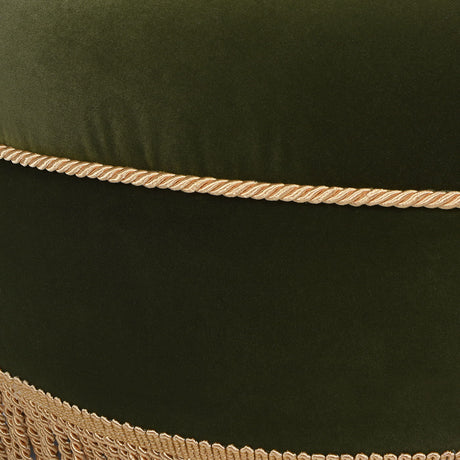 Yolanda - Round Upholstered Accent Ottoman by Jennifer Taylor Home | Bel Furniture