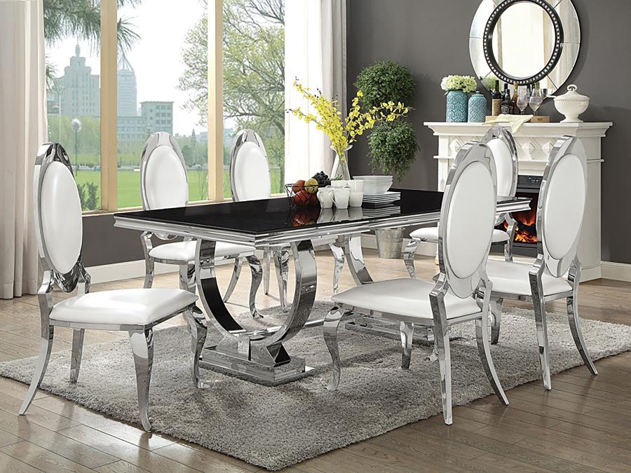 Antoine - Curved Chrome Legs Dining Chair