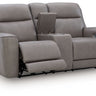 5Z-Comfort - Relaxation - Power Reclining Loveseat with Console / Adj Headrest Dark Gray by Signature Design by Ashley® | Bel Furniture