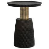 Breanna - Side Table - Black / Gold by Simpli-Home | Bel Furniture