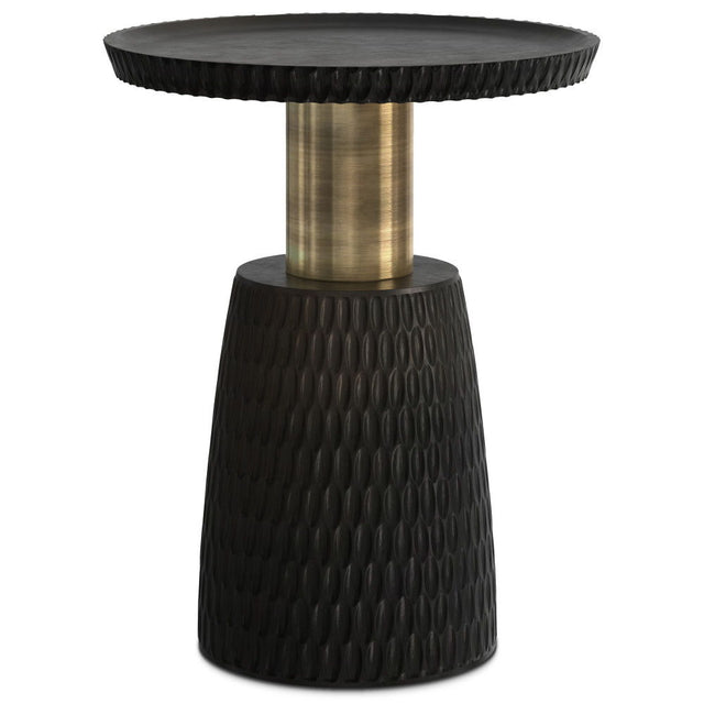 Breanna - Side Table - Black / Gold by Simpli-Home | Bel Furniture