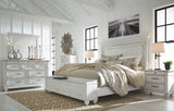 Kanwyn - Panel Bedroom Set 7 Pc. Bed, Dresser, Mirror, 2 Nightstands Queen Storage Bench by Benchcraft® | Bel Furniture