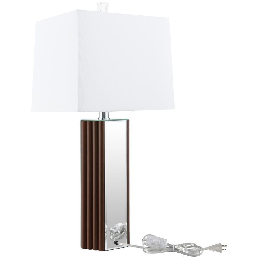 Elena - Square Tapered Mirrored Lamp by Coaster Fine Furniture | Bel Furniture