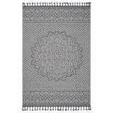 Guros - 4' X 6' Medallion Indoor / Outdoor Area Rug - Gray / White by Naar Rug | Bel Furniture
