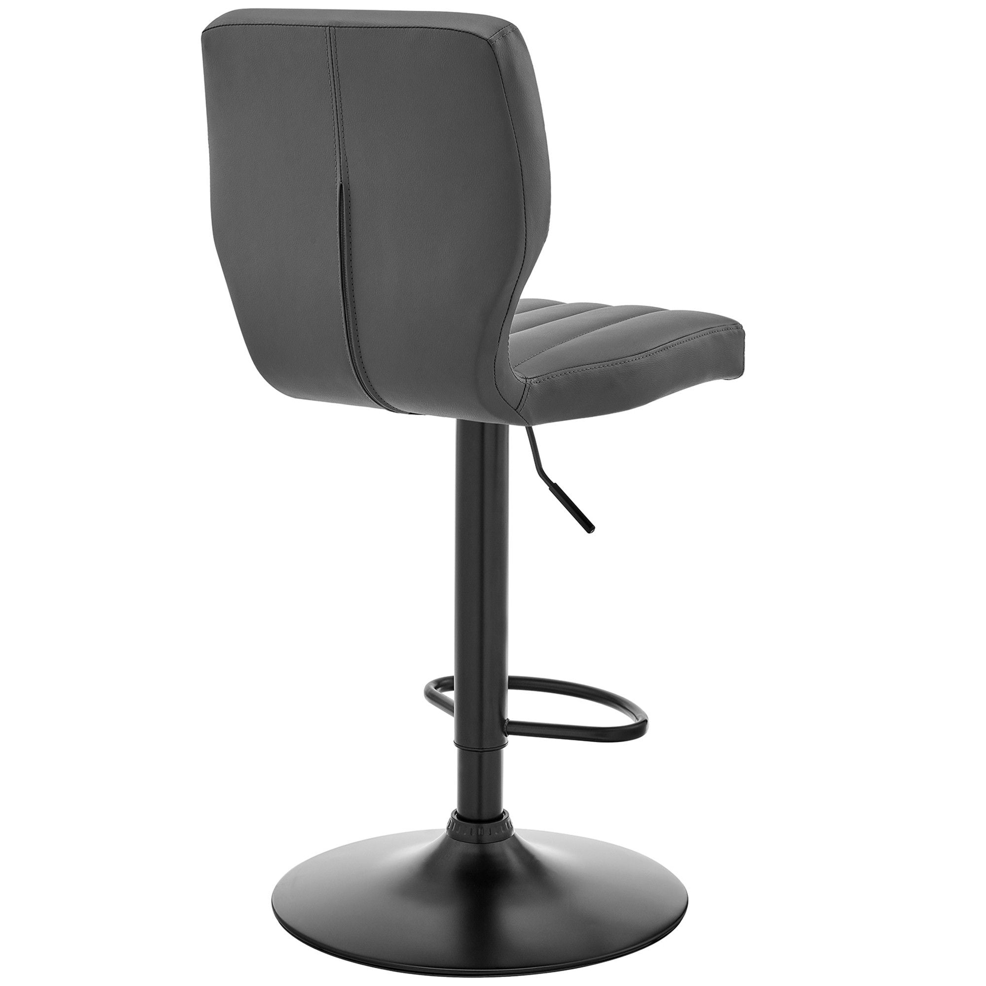 46" Swivel Adjustable Height Bar Chair - Gray / Black