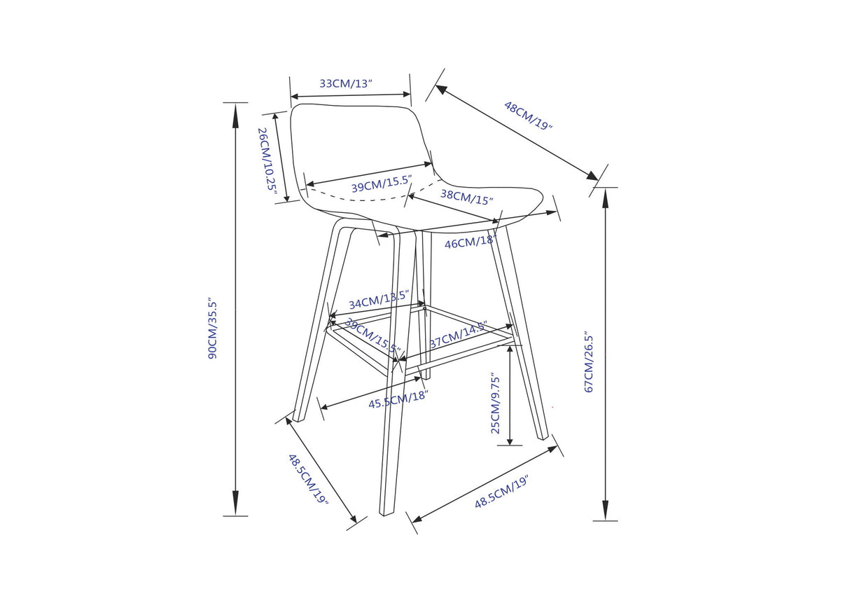 Addy - Counter Stool (Set of 2) - Distressed Brown by Simpli-Home | Bel Furniture