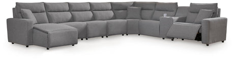 Modmax II - Reclining Sectional - Salt And Pepper - view 20