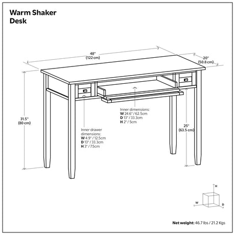 Warm Shaker - Desk - Tobacco Brown - view 3
