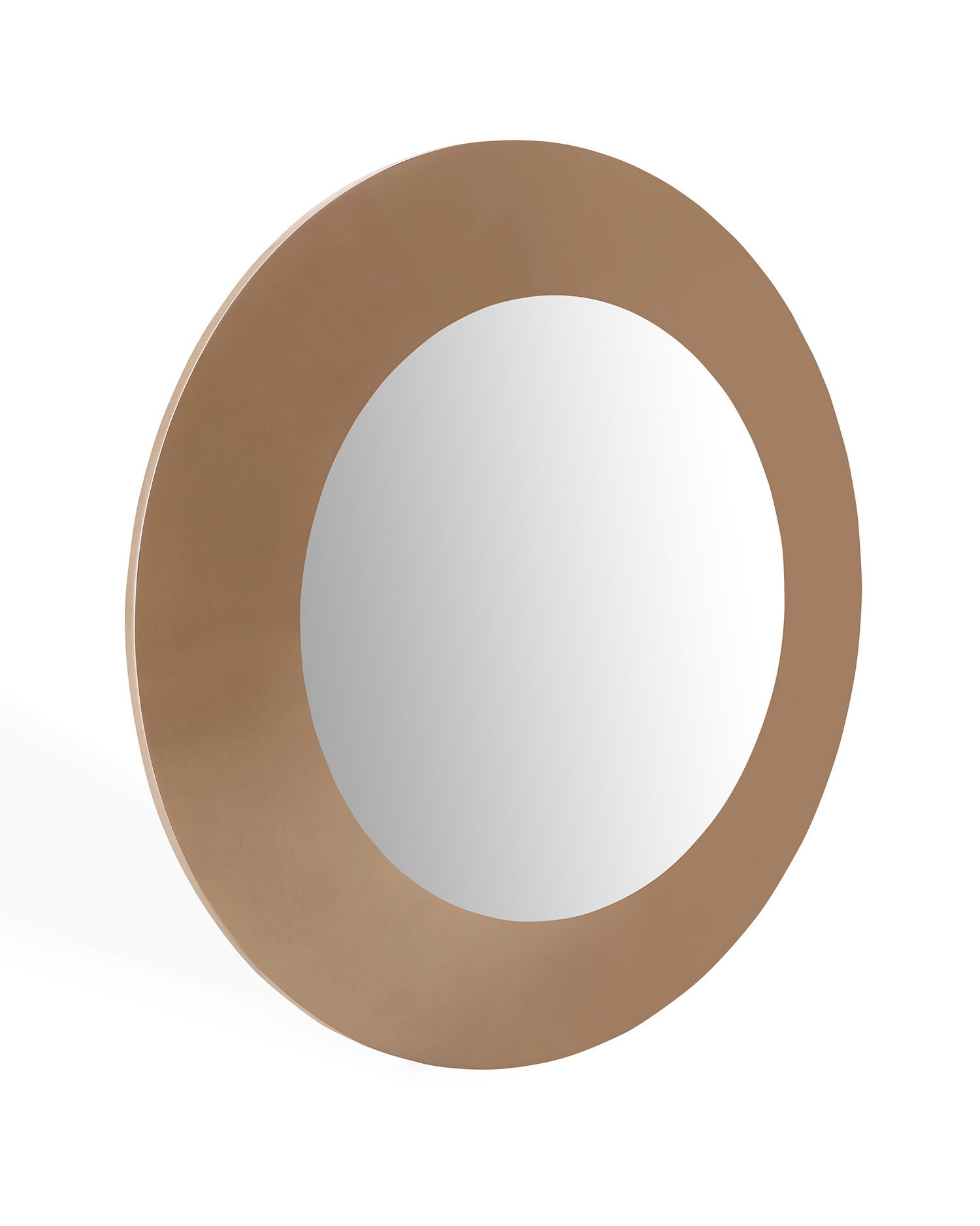 47" Round Framed Accent Mirror - Gold