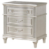 Evangeline - 3-Drawer Nightstand - Silver Oak by CoasterElevations | Bel Furniture