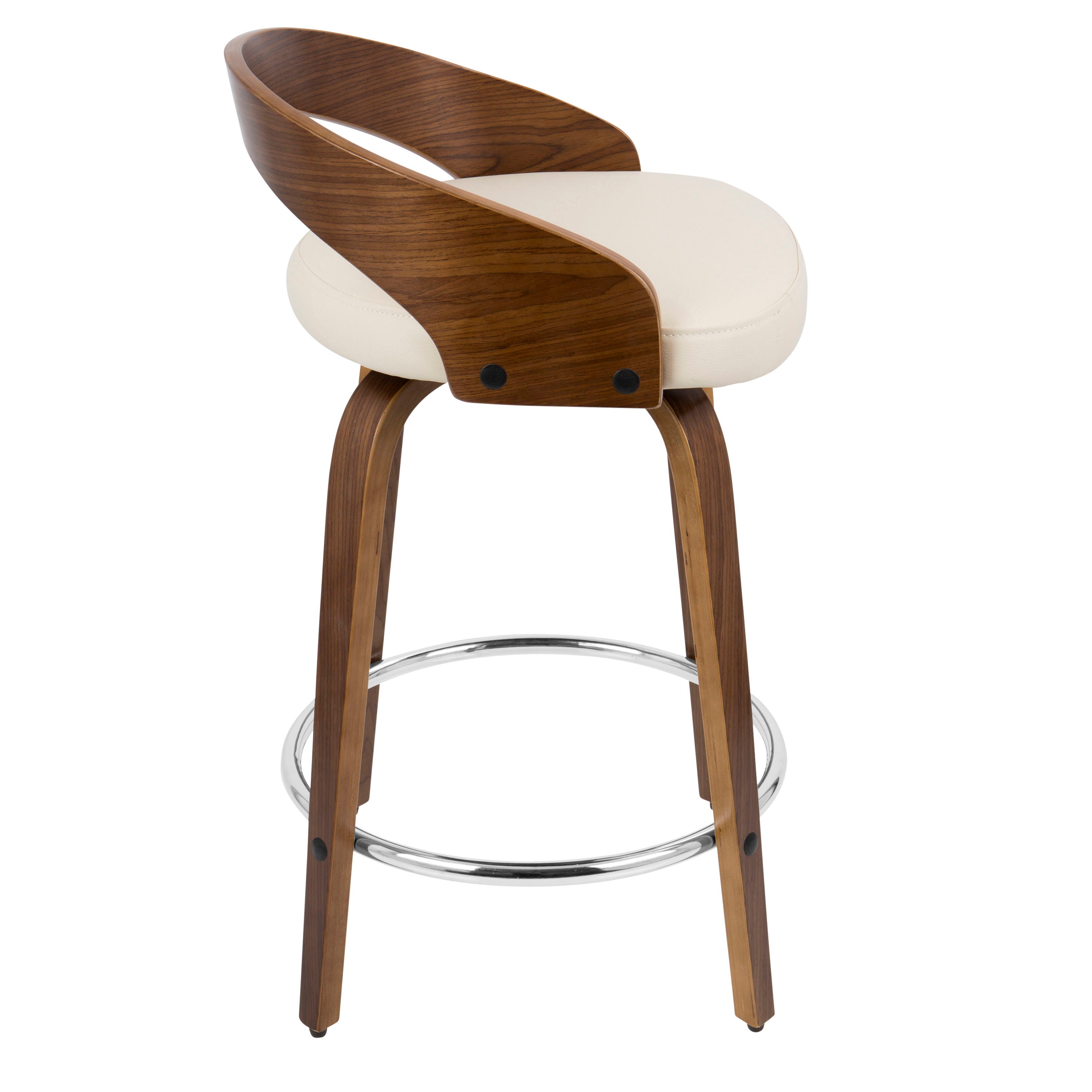 Grotto - Mid-Century Modern, Counter Stool With Swivel (Set of 2)