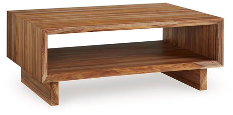 Dressonni - Brown - Rectangular Cocktail Table by Signature Design by Ashley® | Bel Furniture