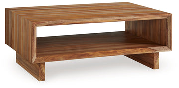 Dressonni - Brown - Rectangular Cocktail Table by Signature Design by Ashley® | Bel Furniture