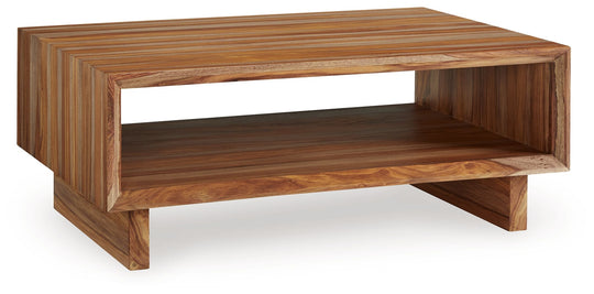 Dressonni - Brown - Rectangular Cocktail Table by Signature Design by Ashley® | Bel Furniture