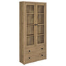 Hawthorne - 4-Shelf Glass Door Tall Cabinet With Drawers Light Brown by Coaster Fine Furniture | Bel Furniture