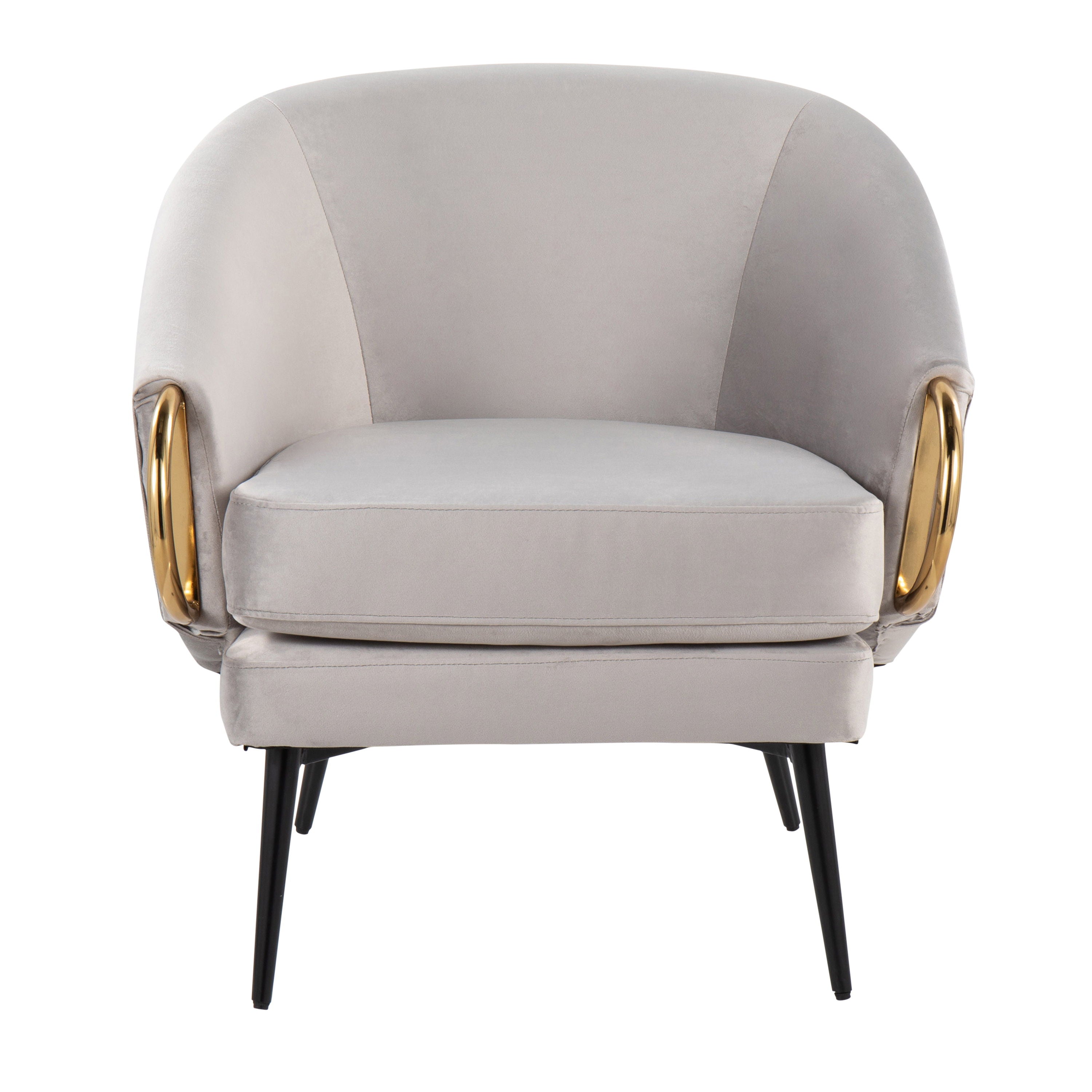 Claire - Contemporary / Glam Chair - Black / Silver