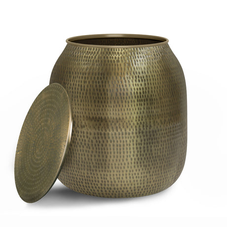 Griffen - Handcrafted Metal Storage Accent Table - view 17
